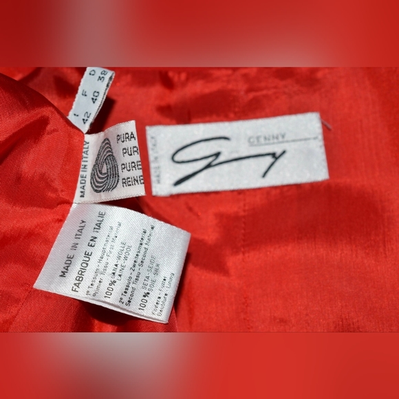 Vintage Red & Black Wool Dress by Genny ( Italy 1990s - Picture 8 of 9